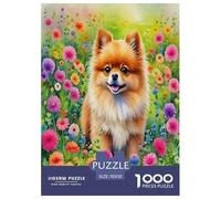 1000 Teile Pommern Puzzle Lernspiel Spielzeug Wohnungsdekoration Netter Hund Puzzle Perfekt Für Damen, Herren, Kinder Ab 14 Jahren 70x50cm/1000pcs