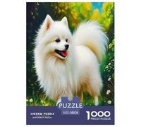 1000 Teile Pommern Puzzle Perfekt Für Spieleabende Wunderschönes Dekoration Herausforderndes Netter Hund Puzzle Für Erwachsene Und Kinder 38x26cm/1000pcs