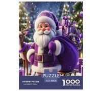 1000 Teile Weihnachtsmann Puzzle Perfekt Für Spieleabende Wunderschönes Dekoration Herausforderndes Frohe Weihnachten Puzzle Für Erwachsene Und Kinder 38x26cm/1000pcs