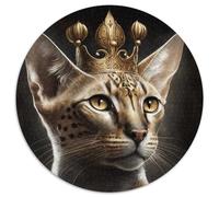 1000-teiliges Puzzle, Bengalkatze, 1000-teiliges rundes Puzzle für Erwachsene, Denksportaufgabe, Spiel für Erwachsene, interaktive Familienaktivität, 1000 Teile (67,5x67,5cm)