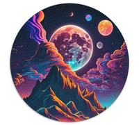 1000-teiliges Puzzle, Berglandschaft, rundes Puzzle, 1000 Teile, perfekte Dekoration für Zuhause oder das Büro, ideales Weihnachtsgeschenk, 1000 Teile (67,5x67,5cm)
