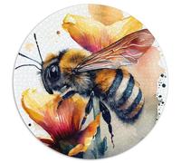 1000-teiliges Puzzle, Bienen-Aquarell, Puzzle für Erwachsene, interaktives Familienspiel, Bastelgeschenk mit farbenfrohen Kunstwerken, 1000 Teile (67,5x67,5cm)