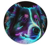 1000-teiliges Puzzle, Border Collie, rundes Puzzle, 1000 Teile, perfekte Dekoration für Zuhause oder das Büro, ideales Weihnachtsgeschenk, 1000 Teile (67,5x67,5cm)