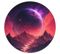 1000-teiliges Puzzle, bunte Planetenberge, rundes Puzzle mit 1000 Teilen, perfekte Dekoration für Zuhause oder das Büro, ideales Weihnachtsgeschenk, 1000 Teile (67,5x67,5cm)