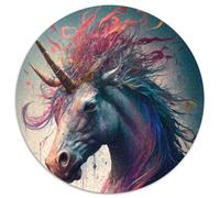 1000-teiliges Puzzle, Einhorn-Malerei, 1000-teiliges rundes Puzzle für Erwachsene, ideal für Teenager und Sammler, Reisegeschenk, Familienaktivität, 1000 Teile (67,5x67,5cm)