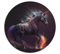 1000-teiliges Puzzle Einhorn, runde Papppuzzles entwickeln Hand-Auge-Koordinationsfähigkeiten, perfekt als Geburtstagsgeschenk, 1000 Stück (67,5x67,5cm)