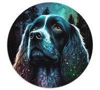 1000-teiliges Puzzle English Cocker Spaniels, rund, 1000 Teile, für Erwachsene, perfekt für Familienspaß, Partyspiele, Gastgeschenke für Geburtstagspartys, 1000 Stück (67,5x67,5cm)