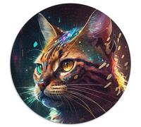 1000-teiliges Puzzle, Fantasie-Bengalkatze, Karton-Puzzle, interaktives Familienspiel, DIY-Heimdekor, Gehirn-Herausforderung, Geschenk, 1000 Stück (67,5x67,5cm)