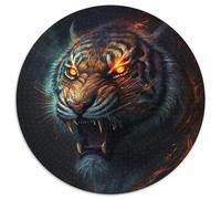 1000-teiliges Puzzle, Fantasie-Tiger, Papierpuzzle, Geschenk, DIY-Spaß, geeignet für die Dekoration von Zuhause, Wohnzimmer und Büro, 1000 Stück (67,5x67,5cm)