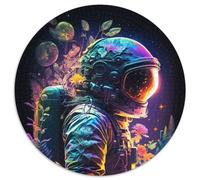 1000-teiliges Puzzle, Farb-Astronaut, rundes Puzzle mit 1000 Teilen, perfekte Dekoration für Zuhause oder das Büro, ideales Weihnachtsgeschenk, 1000 Teile (67,5x67,5cm)