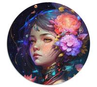 1000-teiliges Puzzle, Farbe, Anime-Mädchen, 1000 Teile, rundes Puzzle, Geschenke, perfekt für Teenager und Sammler, ideale Heimdekoration und Reisegeschenk, 1000 Teile (67,5x67,5cm)