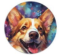 1000-teiliges Puzzle, farbenfrohes Corgi-Hunde-Puzzle für Erwachsene, interaktives Familienspiel, Bastelgeschenk mit farbenfrohen Kunstwerken, 1000 Teile (67,5x67,5cm)