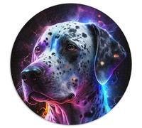 1000-teiliges Puzzle, farbenfrohes Dalmatiner-Puzzle, rund, 1000 Teile für Erwachsene, perfekt für Familienspaß, Partyspiele, Gastgeschenke für Geburtstagsfeiern, 1000 Stück (67,5x67,5cm)