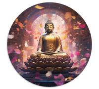 1000-teiliges Puzzle, farbenfrohes Kunst-Buddha-Papierpuzzle, Geschenk, DIY-Spaß, geeignet für die Dekoration von Zuhause, Wohnzimmer und Büro, 1000 Stück (67,5x67,5cm)