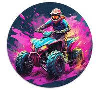 1000-teiliges Puzzle, farbenfrohes Kunst-Mountainbike, rundes Puzzle, 1000 Teile, Geburtstagsgeschenkidee, anspruchsvolles Denkspiel, 1000 Teile (67,5x67,5cm)