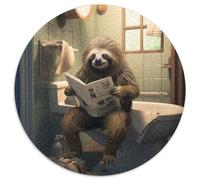 1000-teiliges Puzzle Faultier liest Zeitung, Kartonpuzzle mit interaktivem Familienspiel, ideales Geschenk für Kinder ab 14 Jahren, 1000 Teile (67,5x67,5cm)