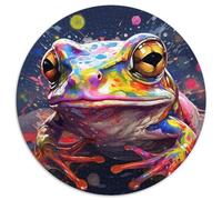 1000-teiliges Puzzle Frosch. 1000-teiliges rundes Puzzle. Perfekte Dekoration für Zuhause oder das Büro. Ideales Weihnachtsgeschenk. 1000 Teile (67,5x67,5cm).