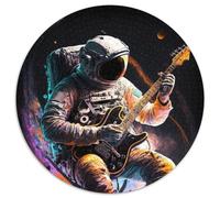 1000-teiliges Puzzle für Erwachsene, Astronaut spielt Gitarre, runde Puzzles 1000 Teile für Erwachsene, perfekt für Familienspaß, Partyspiele, Geburtstagspartygeschenke, 1000 Stück (67,5x67,5cm)