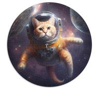 1000-teiliges Puzzle für Erwachsene, Astronauten-Katzen-Puzzles für Erwachsene, Weihnachtsgeschenk für Teenager, Stressabbau, cooles einzigartiges Geschenk für die Familie, 1000 Teile (67,5x67,5cm)