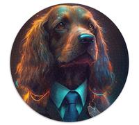 1000-teiliges Puzzle für Erwachsene, Boss Golden Retriever, Puzzles für Erwachsene, Weihnachtsgeschenk, Teenager, Stressabbau, cooles einzigartiges Geschenk für die Familie, 1000 Teile (67,5x67,5cm)