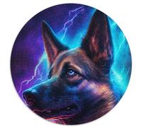 1000-teiliges Puzzle für Erwachsene, bunter Schäferhund, anspruchsvolles Denkspiel für Teenager, unterhaltsames interaktives Spiel für die ganze Familie, 1000 Teile (67,5x67,5cm)