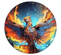 1000-teiliges Puzzle für Erwachsene, Color Fantasy Phoenix, rundes 1000-teiliges Puzzle, perfekt für Familienspaß, Partyspiele, Gastgeschenke für Geburtstagsfeiern, 1000 Teile (67,5x67,5cm)