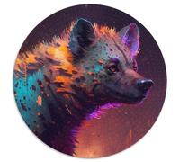 1000-teiliges Puzzle für Erwachsene, Fantasie-Hyäne, runde Puzzles, perfektes Geschenk für Geburtstage, Feiertage und als Heimdekoration, 1000 Teile (67,5x67,5cm)