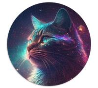 1000-teiliges Puzzle für Erwachsene, Fantasie-Katzen-Puzzles für Erwachsene, Weihnachtsgeschenk für Teenager, Stressabbau, cooles einzigartiges Geschenk für die Familie, 1000 Teile (67,5x67,5cm)