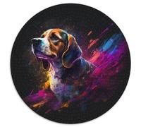 1000-teiliges Puzzle für Erwachsene, Fantasy-Beagle, rundes Kartonpuzzle für Familienspaß, perfekt für Feiertage, interaktive Spieleabende, 1000 Teile (67,5x67,5cm)