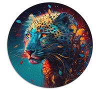 1000-teiliges Puzzle für Erwachsene, Fantasy-Leoparden-Puzzle für Erwachsene, interaktives Familienspiel, Heimdekoration zum Selbermachen, Denksportaufgabe als Geschenk, 1000 Teile (67,5x67,5cm)