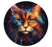 1000-teiliges Puzzle für Erwachsene,farbenfrohes Katzen-Kunst-Puzzle für Erwachsene,interaktives Familienspiel,Heimdekoration zum Selbermachen,Denksportaufgabe als Geschenk,1000 Teile (67,5x67,5cm)