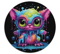 1000-teiliges Puzzle für Erwachsene, farbenfrohes Kunstmonster, runde Puzzles mit 1000 Teilen für Erwachsene, perfekt für Familienspaß, Partyspiele, Geburtstagspartygeschenke, 1000 Stück (67,5x67,5cm)