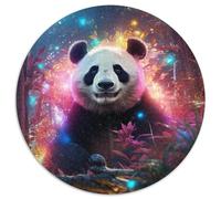 1000-teiliges Puzzle für Erwachsene, farbenfrohes Panda-Kunst-Puzzle, rund, 1000 Teile für Erwachsene, perfekt für Familienspaß, Partyspiele, Geburtstagsparty-Geschenke, 1000 Stück (67,5x67,5cm)