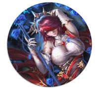 1000-teiliges Puzzle für Erwachsene, Genshin Impact Rosaria, rundes Kartonpuzzle für Familienspaß, perfekt für Feiertage, interaktive Spieleabende, 1000 Teile (67,5x67,5cm)