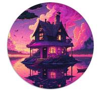 1000-teiliges Puzzle für Erwachsene, Insel im See, Puzzles für Erwachsene, Weihnachtsgeschenk für Teenager, Stressabbau, cooles einzigartiges Geschenk für die Familie, 1000 Teile (67,5x67,5cm)