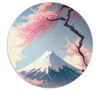 1000-teiliges Puzzle für Erwachsene, japanische Kirschblüten, runde Puzzles mit 1000 Teilen für Erwachsene, perfekt für Familienspaß, Partyspiele, Geburtstagspartygeschenke, 1000 Stück (67,5x67,5cm)