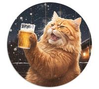 1000-teiliges Puzzle für Erwachsene: Katze trinkt Bier. Anspruchsvolles Denkspiel für Teenager, unterhaltsames interaktives Spiel für die ganze Familie. 1000 Teile (67,5x67,5cm)