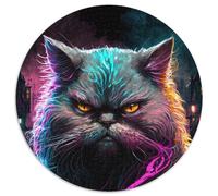 1000-teiliges Puzzle für Erwachsene mit Neon-Perserkatze. Anspruchsvolles Denkspiel für Teenager, unterhaltsames interaktives Spiel für die ganze Familie. 1000 Teile (67,5x67,5cm)