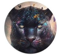 1000-teiliges Puzzle für Erwachsene, Motiv: Schwarzes Leoparden-Gemälde, anspruchsvolles Denkspiel für Teenager, unterhaltsames interaktives Spiel für die ganze Familie, 1000 Teile (67,5x67,5cm)