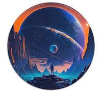 1000-teiliges Puzzle für Erwachsene, rund, Universum und Planet, perfektes Geschenk für Geburtstage, Feiertage und als Heimdekoration, 1000 Teile (67,5x67,5cm)