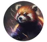 1000-teiliges Puzzle für Erwachsene, runder Roter Panda-Nebel, perfektes Geschenk für Geburtstage, Feiertage und als Heimdekoration, 1000 Teile (67,5x67,5cm)