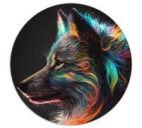 1000-teiliges Puzzle für Erwachsene, schwarzer Wolf, Puzzle für Erwachsene, interaktives Familienspiel, Heimdekoration zum Selbermachen, Denksportaufgabe, Geschenk, 1000 Teile (67,5x67,5cm)