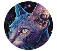 1000-teiliges Puzzle für Erwachsene, Schwarzlicht-Katzen-Puzzle für Erwachsene, interaktives Familienspiel, Heimdekoration zum Selbermachen, Denksportaufgabe als Geschenk, 1000 Teile (67,5x67,5cm)