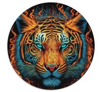 1000-teiliges Puzzle für Erwachsene, Tiger, Feuer, Wasser, Puzzle für Erwachsene, interaktives Familienspiel, Heimdekoration zum Selbermachen, Denksportaufgabe, Geschenk, 1000 Teile (67,5x67,5cm)