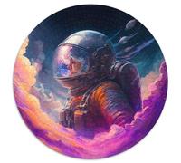 1000-teiliges Puzzle für Erwachsene, Weltraum-Astronauten-Puzzle, rund, perfektes Geschenk für Geburtstage, Feiertage und als Heimdekoration, 1000 Teile (67,5x67,5cm)