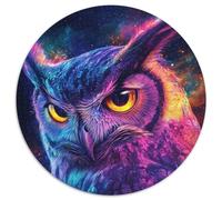 1000-teiliges Puzzle Galaxie-Eule, rundes Puzzle mit 1000 Teilen, perfekte Dekoration für Zuhause oder das Büro, ideales Weihnachtsgeschenk, 1000 Teile (67,5x67,5cm)