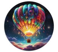 1000-teiliges Puzzle,Galaxie-Heißluftballon,runde Puzzles mit 1000 Teilen für Erwachsene,zum Entspannen und Herausfordern,farbenfrohe Kunst zur Heimdekoration,ideales Geschenk für Freunde,1000 Stück