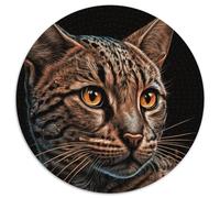 1000-teiliges Puzzle-Geschenk, Bengalkatze, rundes Puzzle 1000 Teile für Erwachsene zur Heimdekoration, ideales Weihnachts- und Neujahrsgeschenk für Teenager, 1000 Teile (67,5x67,5cm)