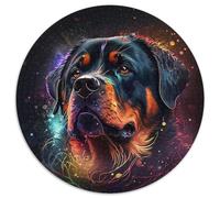 1000-teiliges Puzzle-Geschenk,Fantasy-Rottweiler,rund,1000 Teile,Puzzle für Erwachsene,perfekt als Dekoration für Zuhause und Büro,Partys,Geburtstage und Feiertagsgeschenke,1000 Stück (67,5x67,5cm)