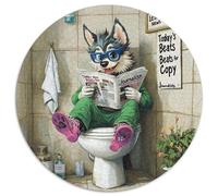 1000-teiliges Puzzle-Geschenk Husky Go Toilet Puzzle für Erwachsene, farbenfrohe Heimdekoration und interaktives Familienspiel, ideales Geschenk, 1000 Teile (67,5x67,5cm)